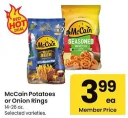 Albertsons McCain Potatoes or Onion Rings offer