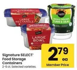 Albertsons Signature Select Food Storage Containers offer