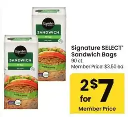 Albertsons Signature Select Sandwich Bags offer