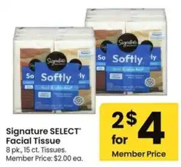 Albertsons Signature Select Facial Tissue offer