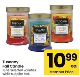 Albertsons Tuscany fall candle offer