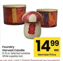 Albertsons Foundry Harvest Candle offer