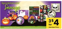 Albertsons Halloween Paper Party Goods offer