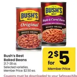 Albertsons Bush's Best Baked Beans offer