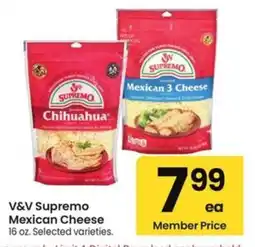 Albertsons V&V Supremo Mexican Cheese offer