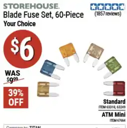 Harbor Freight Tools Storehouse blade fuse set offer
