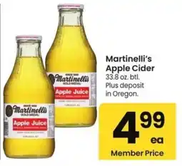 Albertsons Martinelli's apple cider offer