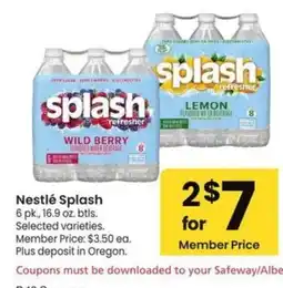Albertsons Nestlé Splash offer