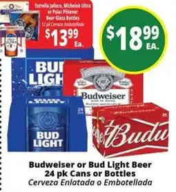 Rancho Markets Budweiser or Bud Light Beer offer