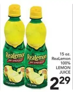 Pete's Fresh Market Realemon 100% lemon juice offer