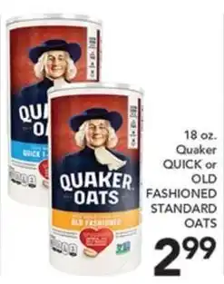 Pete's Fresh Market Quaker oats offer