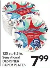 Pete's Fresh Market Sensational designer paper plates offer