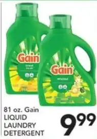 Pete's Fresh Market Gain liquid laundry detergent offer