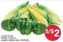 Pete's Fresh Market Locally Grown Sweet Corn or Jumbo Green Bell Peppers offer