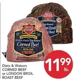 Pete's Fresh Market Dietz & Watson Corned Beef or London Broil Roast Beef offer