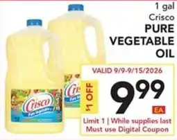 Pete's Fresh Market Crisco pure vegetable oil offer