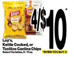 Super Saver Lay's, Kettle Cooked, or Tostitos Cantina Chips offer