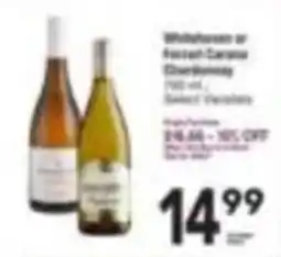 Tom Thumb Wolfehaven or Forest Carano Chardonnay offer