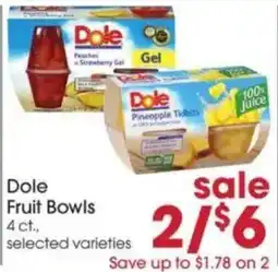 Giant Eagle Dole Fruit Bowls offer