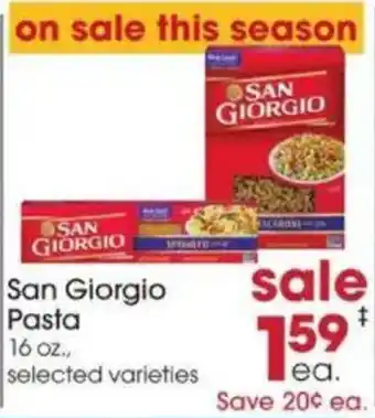 Giant Eagle San Giorgio Pasta offer