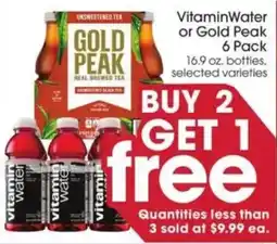 Giant Eagle Vitaminwater or Gold Peak offer
