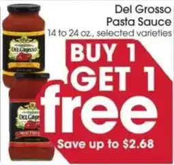 Giant Eagle Del Grosso Pasta Sauce offer