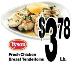 Super Saver Tyson Fresh Chicken Breast Tenderloins offer