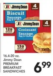 Pete's Fresh Market Jimmy Dean premium breakfast sandwiches offer