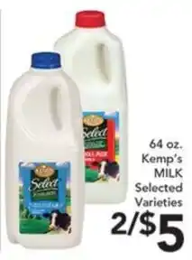 Pete's Fresh Market Kemp's milk offer