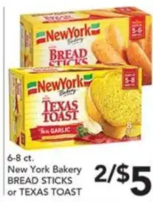 Pete's Fresh Market New York Bakery Bread Sticks or Texas Toast offer