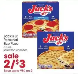 Giant Eagle Jack's Jr. Personal Size Pizza offer