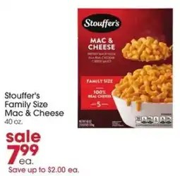 Giant Eagle Stouffer's Family Size Mac & Cheese offer