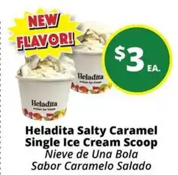 Rancho Markets Heladita Salty Caramel Single Ice Cream Scoop offer