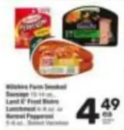 Tom Thumb Wicklow Farm Smoked Sausage, Land & Frost Bison, Lunchmeat or Natural Pepperoni offer