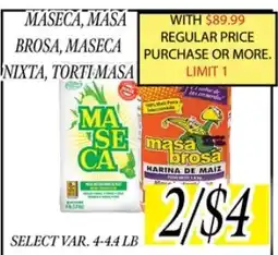 Fine Fare Maseca, Masa Brosa, Maseca Mixta, Tortimasa offer