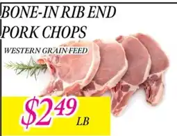 Fine Fare Bone-in rib end pork chops offer