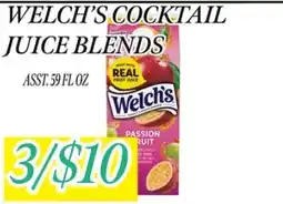 Fine Fare Welch's cocktail juice blends offer