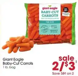 Giant Eagle Giant Eagle Baby-Cut Carrots offer