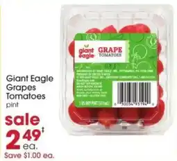 Giant Eagle Giant Eagle Grape Tomatoes offer