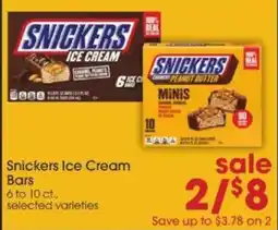 Giant Eagle Snickers Ice Cream Bars offer
