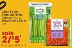 Giant Eagle Giant Eagle Premium Petite Carrots or Long Celery Sticks offer