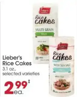 Giant Eagle Lieber's Rice Cakes offer