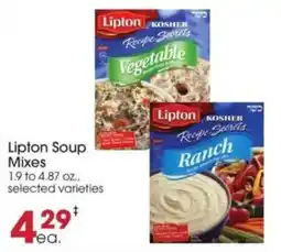Giant Eagle Lipton soup mixes offer