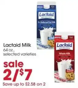 Giant Eagle Lactaid milk offer