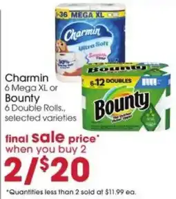 Giant Eagle Charmin or Bounty offer