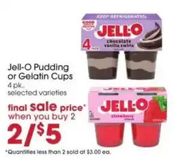 Giant Eagle Jell-o pudding or gelatin cups offer