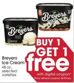 Giant Eagle Breyers Ice Cream offer