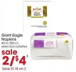 Giant Eagle Giant Eagle Napkins offer