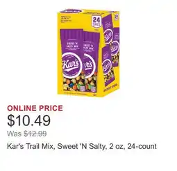 Costco Kar's Trail Mix, Sweet 'N Salty, 2 oz, 24-count offer
