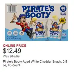 Costco Pirate's Booty Aged White Cheddar Snack, 0.5 oz, 40-count offer